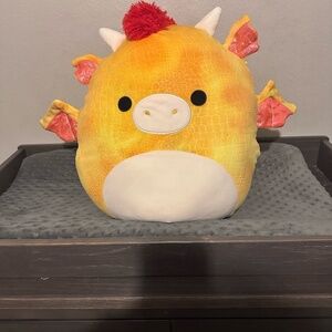 Yellow and Red Dragon Squishmallow